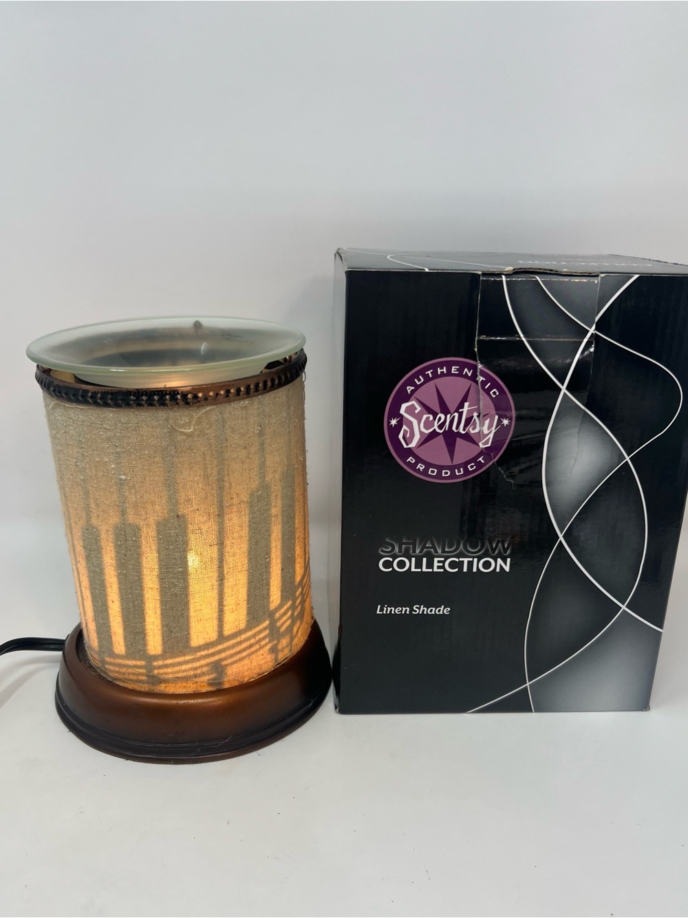 Scentsy Shadow Collection Linen Shade One Bronze Insert Wax Warmer Fragrance